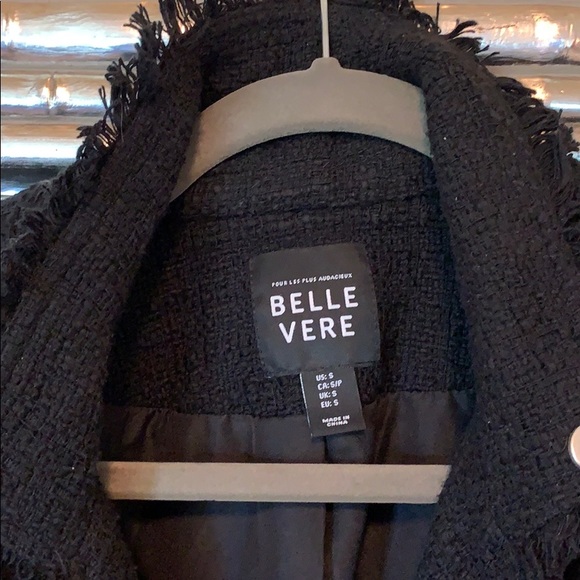 Black Tweed Motto Jacket - Picture 2 of 2